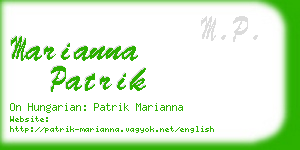 marianna patrik business card